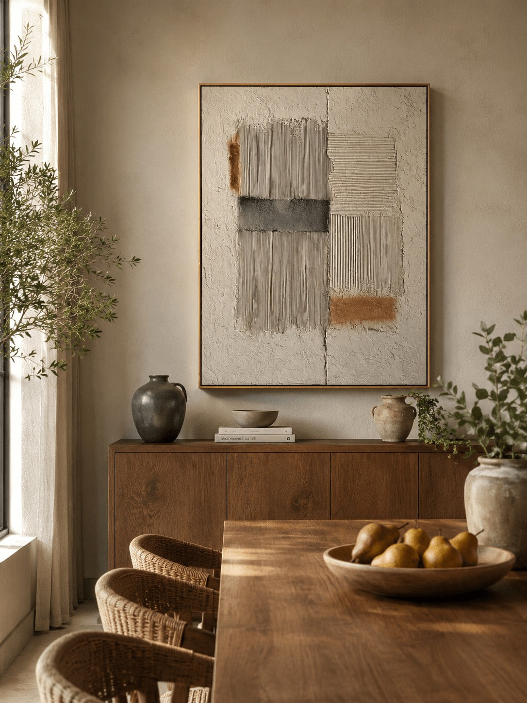 Modern Textured Geometric Wall Art – SJ#0089