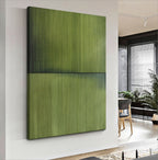 Large Green Minimalist Abstract Pa-SJ#0149