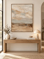 Wabi-Sabi Textured Wall Art _ Neutral Abstract Landscape Wall Art SJ#0120