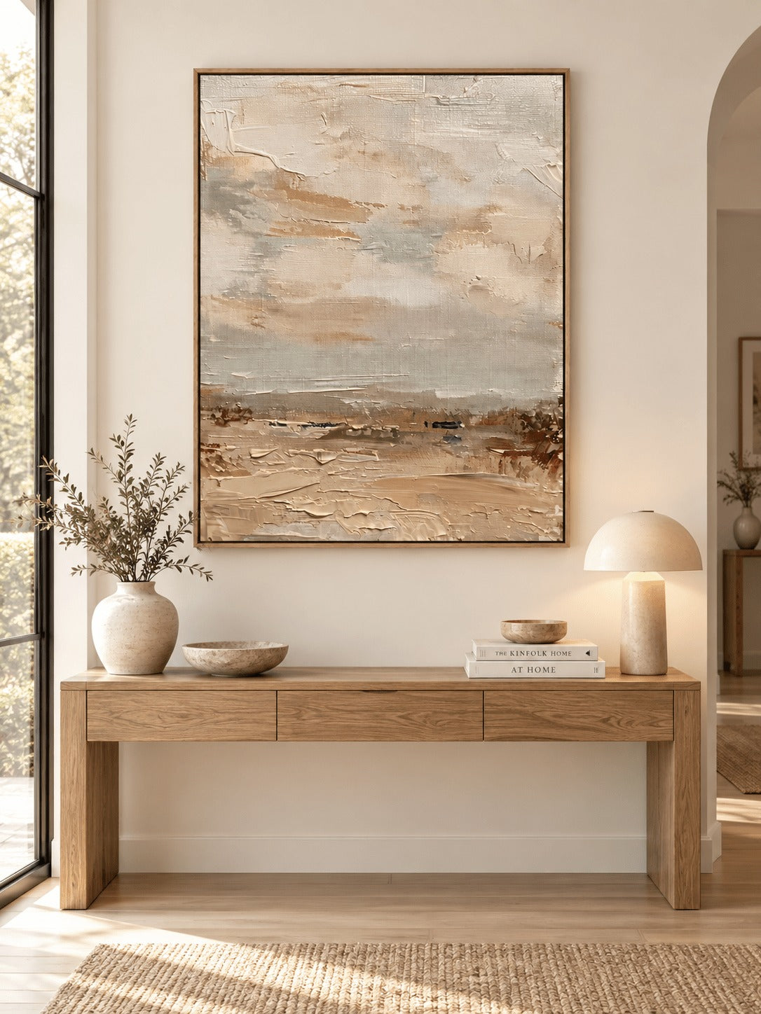 Wabi-Sabi Textured Wall Art _ Neutral Abstract Landscape Wall Art SJ#0120