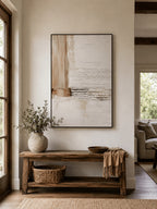 Neutral Textured Abstract Wall Art _ Wabi Sabi Painting – SJ#0101