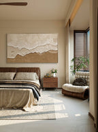 Neutral Coastal Wall Art _ Wabi Sabi Textured Painting – SJ#0130