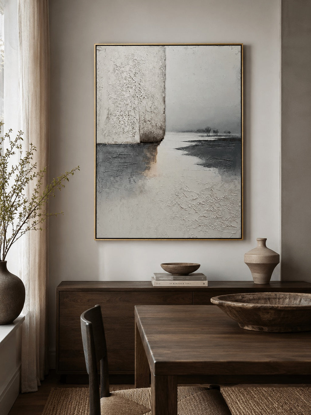 Wabi-Sabi Textured Landscape Wall Art – SJ#0086