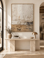 Wabi Sabi Textured Landscape Painting _ Neutral Landscape Wall Art –SJ#0121