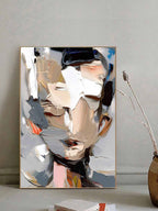 Abstract Impasto Portrait Wall Art – SJ#0332