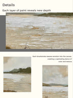 Vintage Lake Landscape Oil Painting Rustic Lake Ar-SJ#0211
