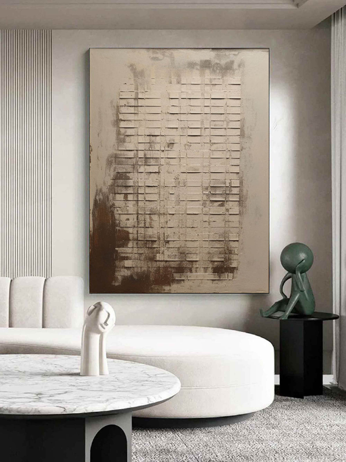 Wabi-Sabi Geometric Texture Wall Art – SJ#0084