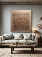 Handmade Beige & Bronze Wall Art  – SJ#0014