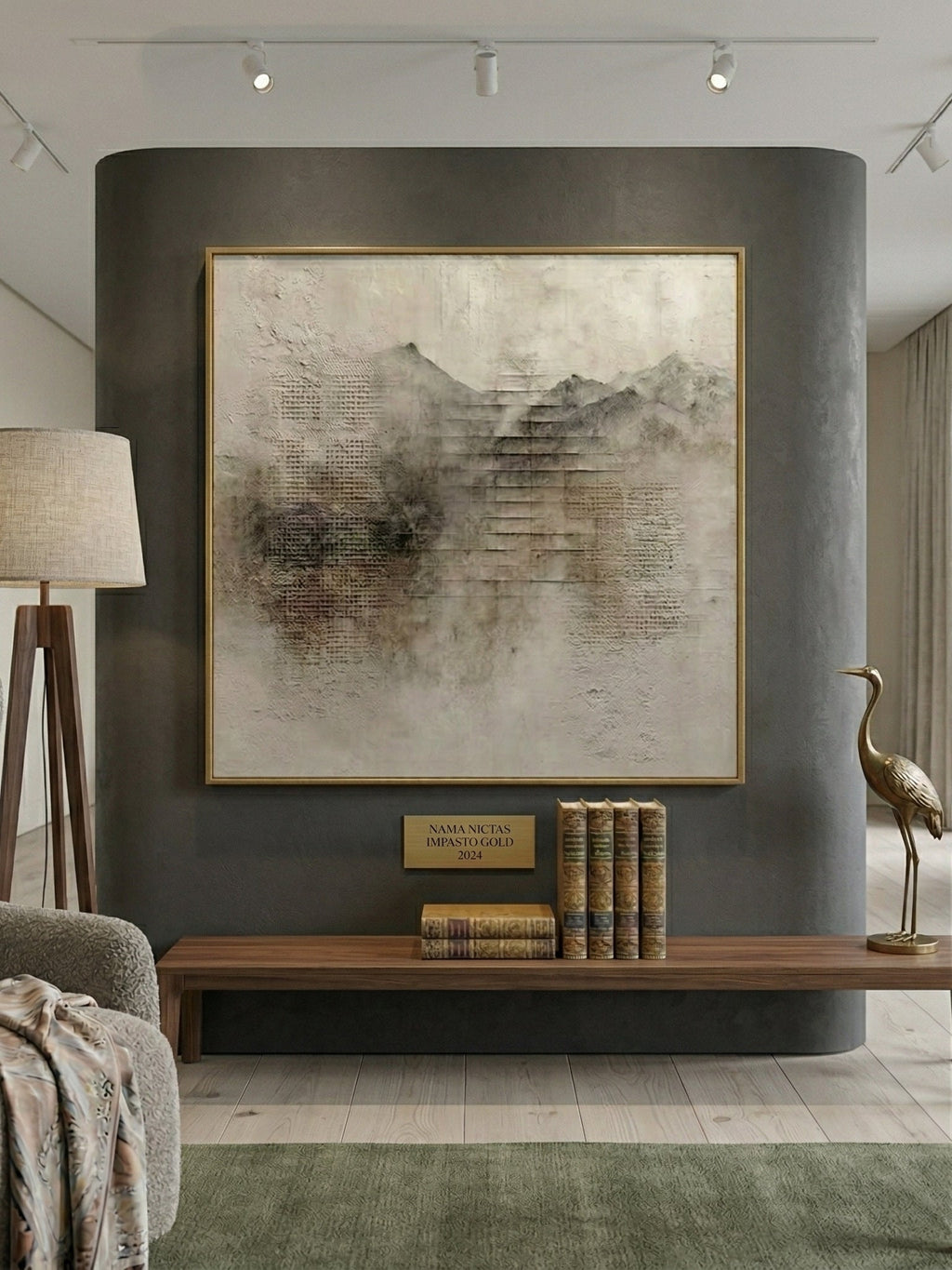 Wabi-Sabi Abstract Mountain Wall Art – SJ#0020