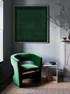Green Textured Plaster Wall Art Square – SJ#0012