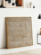 Beige & Bronze Wabi-Sabi Wall Art – SJ#0005