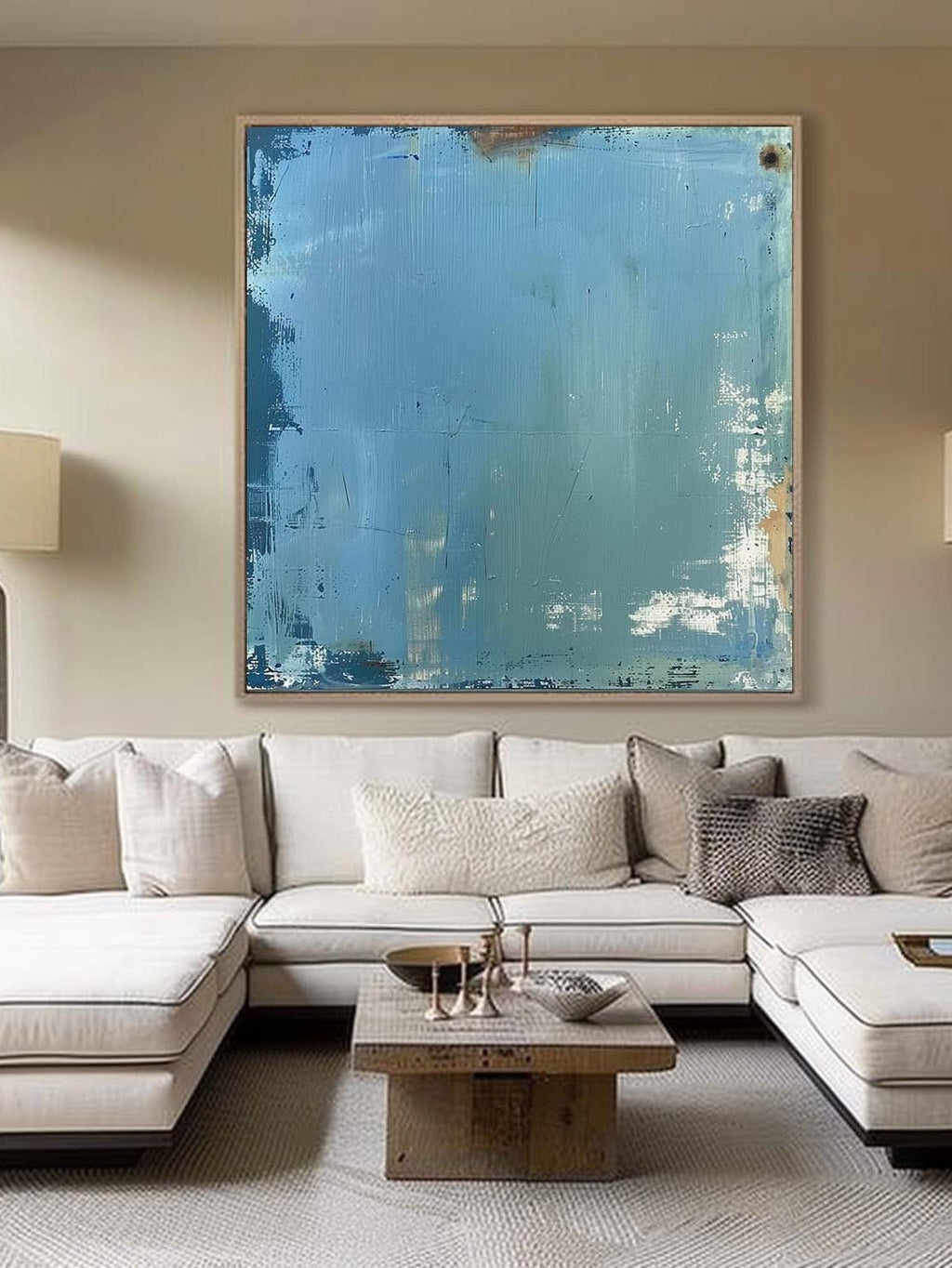 Blue Minimalist Abstract Wall Art – #SJ0033