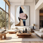 Abstract Geometric Woman Portrait _ Modern Face Canvas -SJ#0347