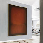 Large Moody Rust Abstract Canvas Art Mark Rothko Style Oil Painting Mid-century Modern Wall Art - View 6 | Seegart Abstract Art