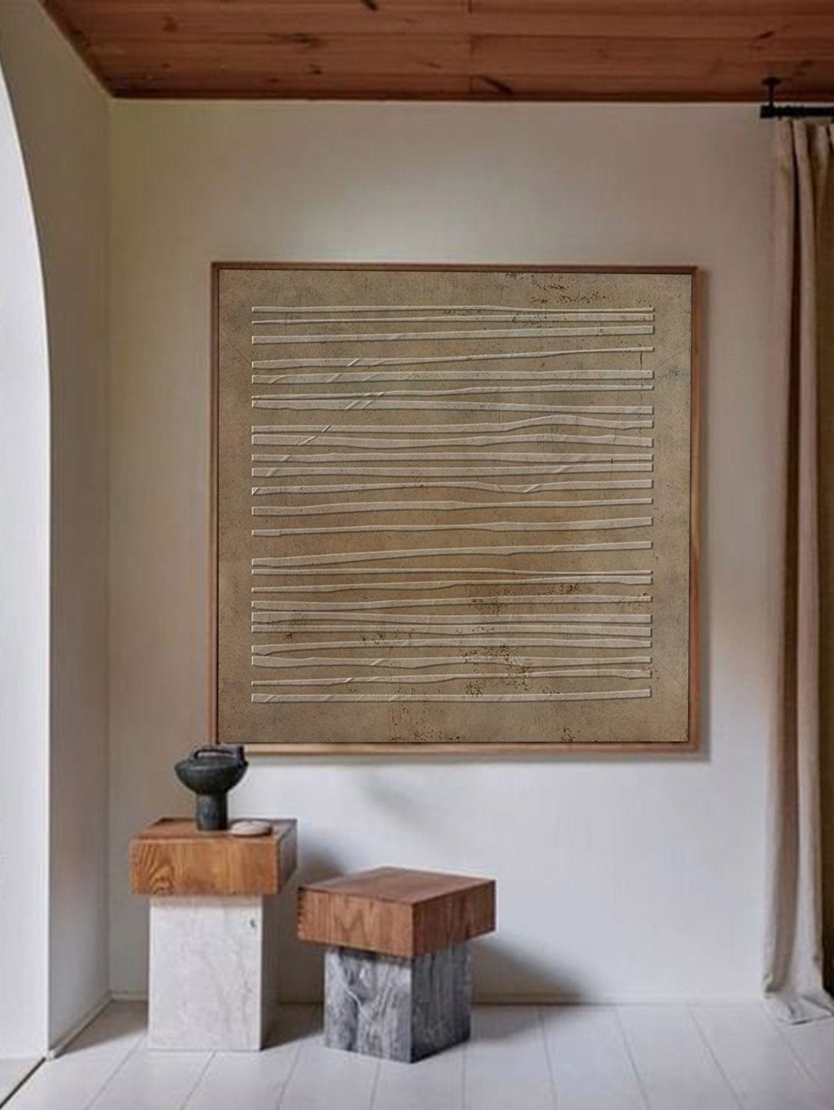 Bronze Linear Texture Wall Art – SJ#0007