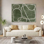 Green Minimalist Abstract Canvas Art Green Abstract Minimalist Wall Art Green Minimalist Painting – SJ#0148