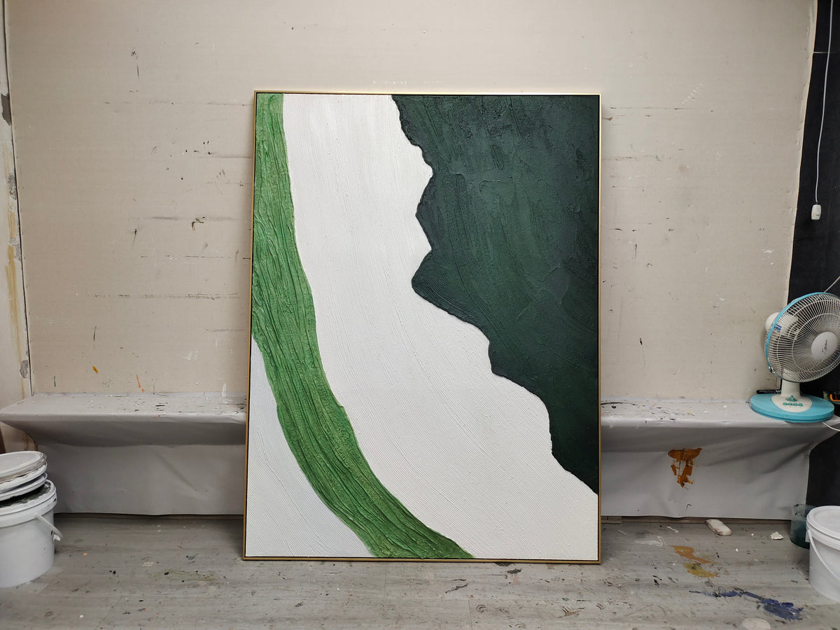 Green Plaster Abstract Art 3D Gree-SJ#0167