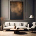 Minimalist Brown Black Canvas Wall Art Dark Brown Abstract Painting Black Minimalist Wall Decor-SJ#0252