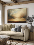 Vintage Moody Seascape Paintings Retro Wabi Sabi L-SJ#0264