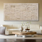Large Beige 3D Textured Wall Art, Minimalist Painting,neutral Plaster Painting, Wabi-sabi Wall Art,handmade Painting, Modern Living Room Art -SJ#0334