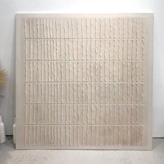 Large Beige 3D Textured Wall Art, Minimalist Painting,neutral Plaster Painting, Wabi-sabi Wall Art,handmade Painting, Modern Living Room Art - SJ#0332