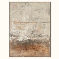 Cream and Rust Layered Texture Abstract Wall Art