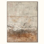 Cream and Rust Layered Texture Abstract Wall Art