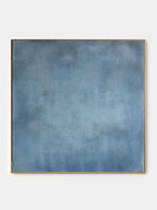 Blue Abstract Wall Art Minimalist Texture Oil Painting Large Neutral Modern Canvas - Main Product Image | Seegart