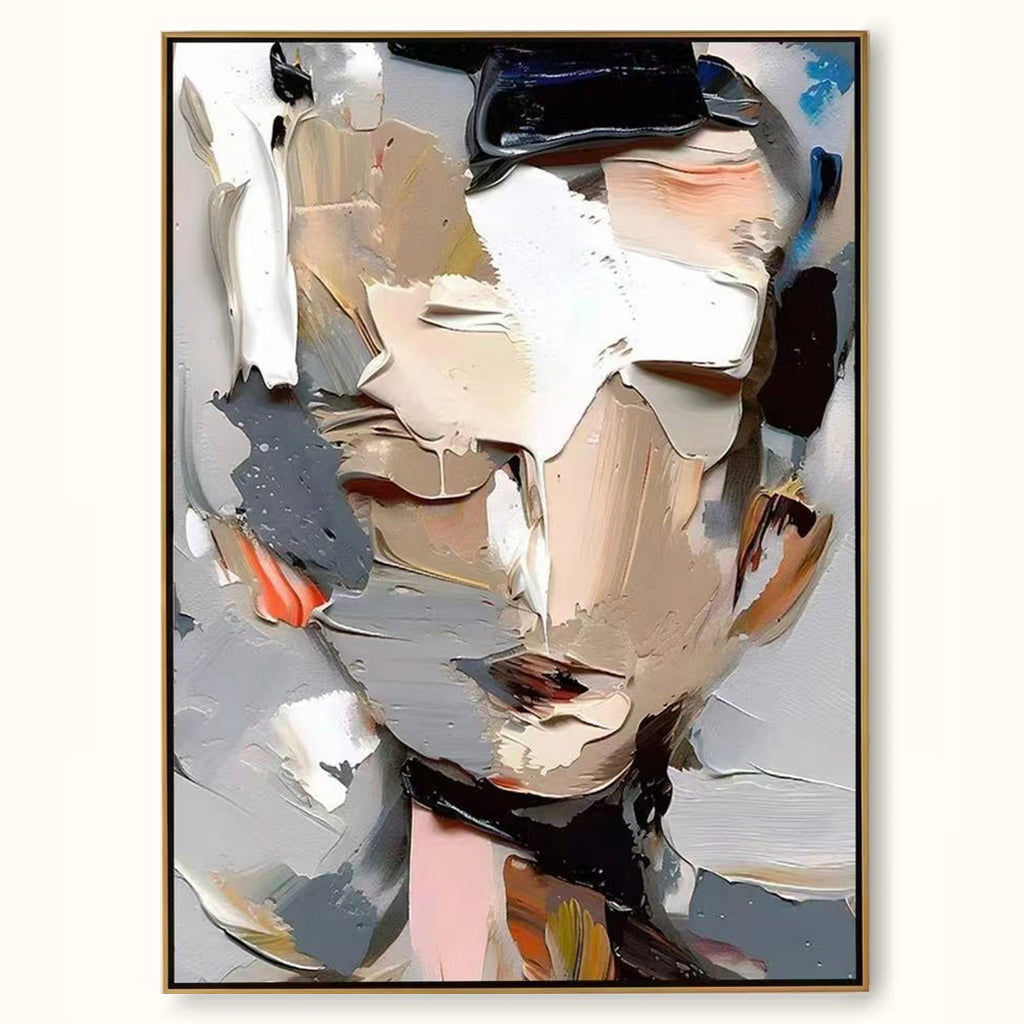 Abstract Impasto Portrait Wall Art – SJ#0332