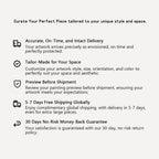 Seegart service promises: accurate on-time delivery, made-to-order customization, pre-shipment photo preview, free global shipping and a 30-day return guarantee
