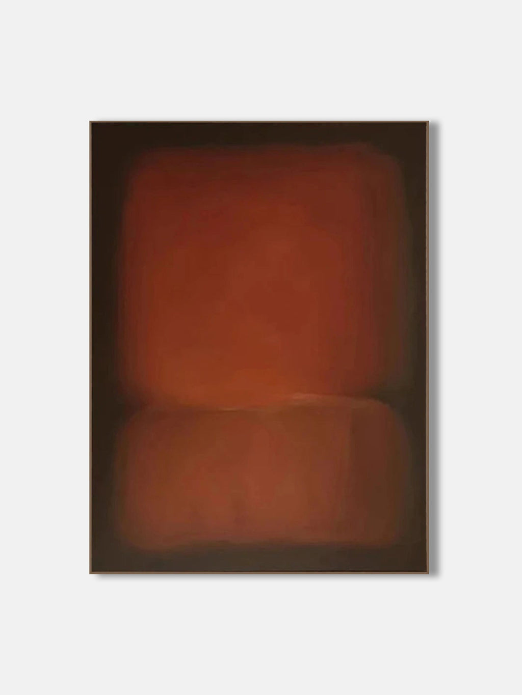Large Moody Rust Abstract Canvas Art Mark Rothko Style Oil Painting Mid-century Modern Wall Art - Main Product Image | Seegart