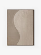 Handmade Cream Beige Painting, 3D Textured Abstract Wall Art, Minimalist Canvas Art for Living Room Decor - Main Product Image | Seegart