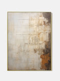 Large Beige Abstract Oil Painting Beige 3d Textured Wall Art Wabi Sabi Wall Art Light Brown Minimalist Canvas Art Modern Abstract Painting - Main Product Image | Seegart