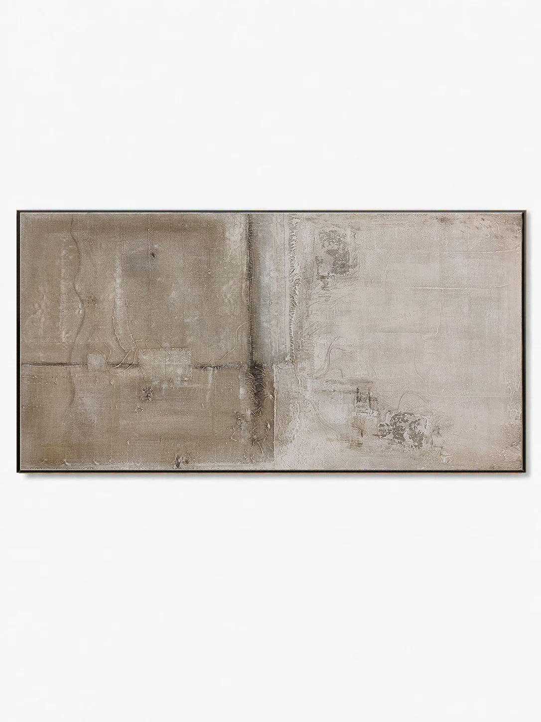 Beige Brown Original Abstract Painting, Neutral Textured Wall Art, Wabi Sabi Canvas Art for Home Decor - Ocean