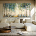 Textured Green Tree Landscape Painting, Green Nature Wall Art for Home Decor - SJ#0288