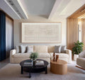 Large Cream-white Textured Abstract Canvas Painting Modern Minimalist Neutral Wall Art for Living Room - SJ#0282