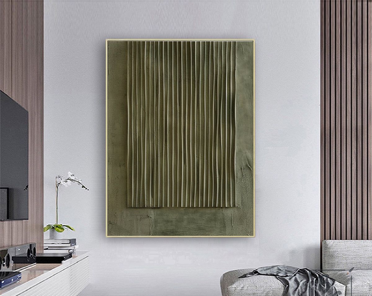 Large Green Abstract Painting,green Texture Art,light Green Wall Art,sofa Wall Art,original Abstract Painting,green Modern Minimalist Art -SJ#0300