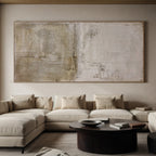 Beige Brown Original Abstract Painting, Neutral Textured Wall Art, Wabi Sabi Canvas Art for Home Decor - SJ#0274