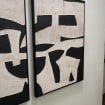 Black & White Textured Wall Art Modern Abstract Painting Set of 2 Minimalist Canvas - Etsy -SJ#0292