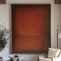 Large Moody Rust Abstract Canvas Art Mark Rothko Style Oil Painting Mid-century Modern Wall Art -SJ#3001