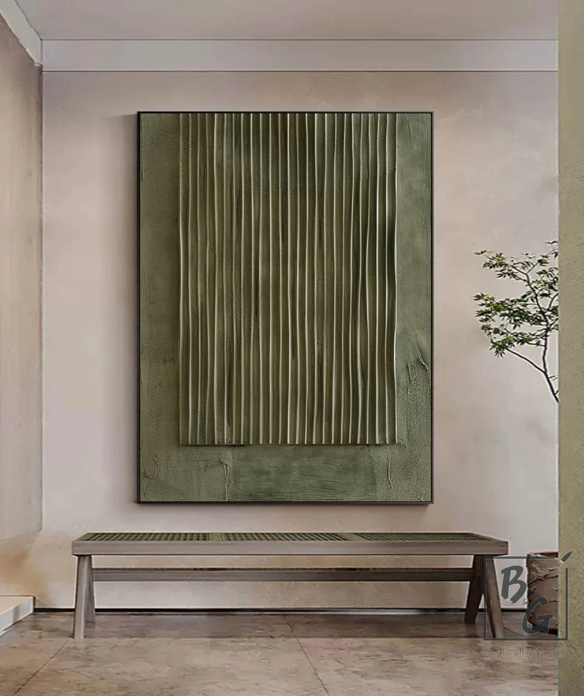 Large Green Abstract Painting,green Texture Art,light Green Wall Art,sofa Wall Art,original Abstract Painting,green Modern Minimalist Art -SJ#0300