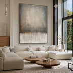 Neutral Grey and Beige Painting, Abstract Textured Canvas Wall Art, Modern Minimalist Home Decor - SJ#3004