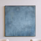 Blue Abstract Wall Art Minimalist Texture Oil Painting Large Neutral Modern Canvas SJ#0310