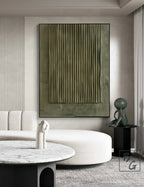 Large Green Abstract Painting,green Texture Art,light Green Wall Art,sofa Wall Art,original Abstract Painting,green Modern Minimalist Art -SJ#0300