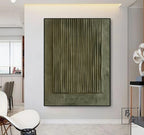 Large Green Abstract Painting,green Texture Art,light Green Wall Art,sofa Wall Art,original Abstract Painting,green Modern Minimalist Art -SJ#0300