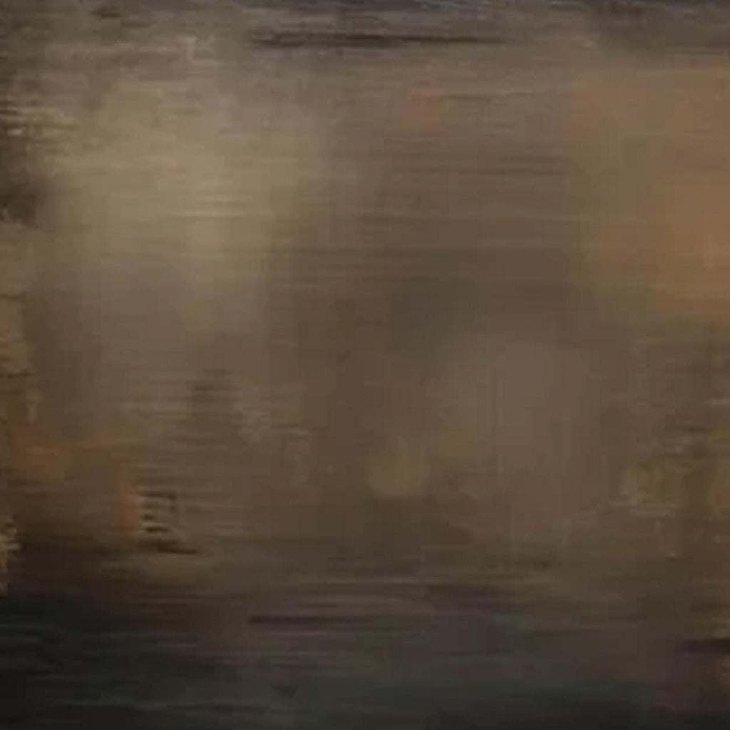 Moody Abstract Painting, Dark Brown Panoramic Canvas Art, Rustic Modern Living Room Decor -SJ#0285