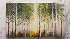 Textured Green Tree Landscape Painting, Green Nature Wall Art for Home Decor - SJ#0288