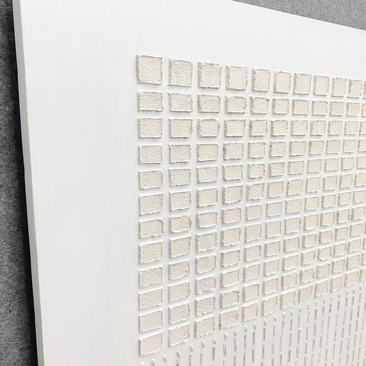 Large Cream-white Textured Abstract Canvas Painting Modern Minimalist Neutral Wall Art for Living Room - SJ#0282