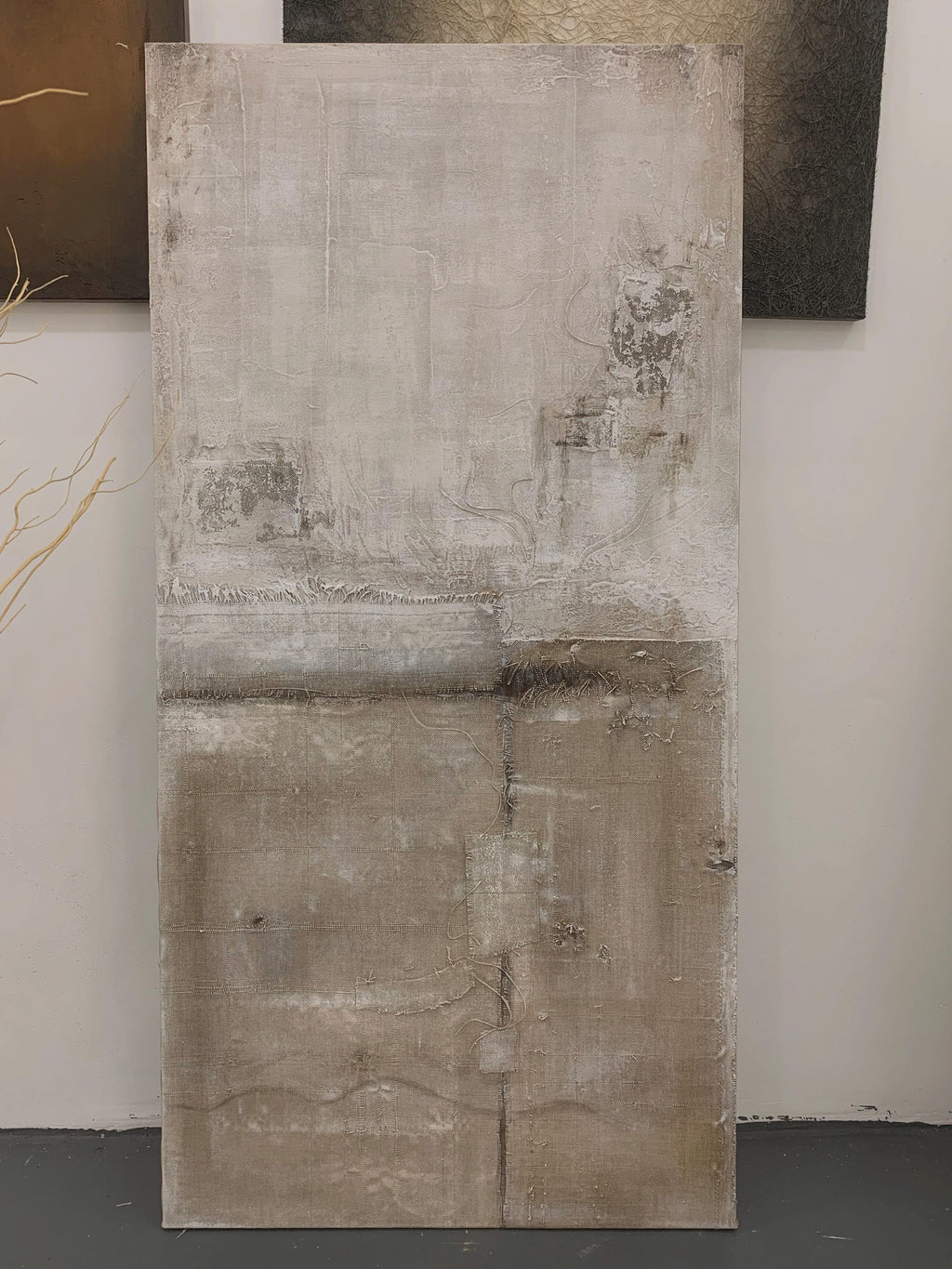 Beige Brown Original Abstract Painting, Neutral Textured Wall Art, Wabi Sabi Canvas Art for Home Decor - SJ#0274