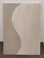 Handmade Cream Beige Painting, 3D Textured Abstract Wall Art, Minimalist Canvas Art for Living Room Decor -SJ#0297